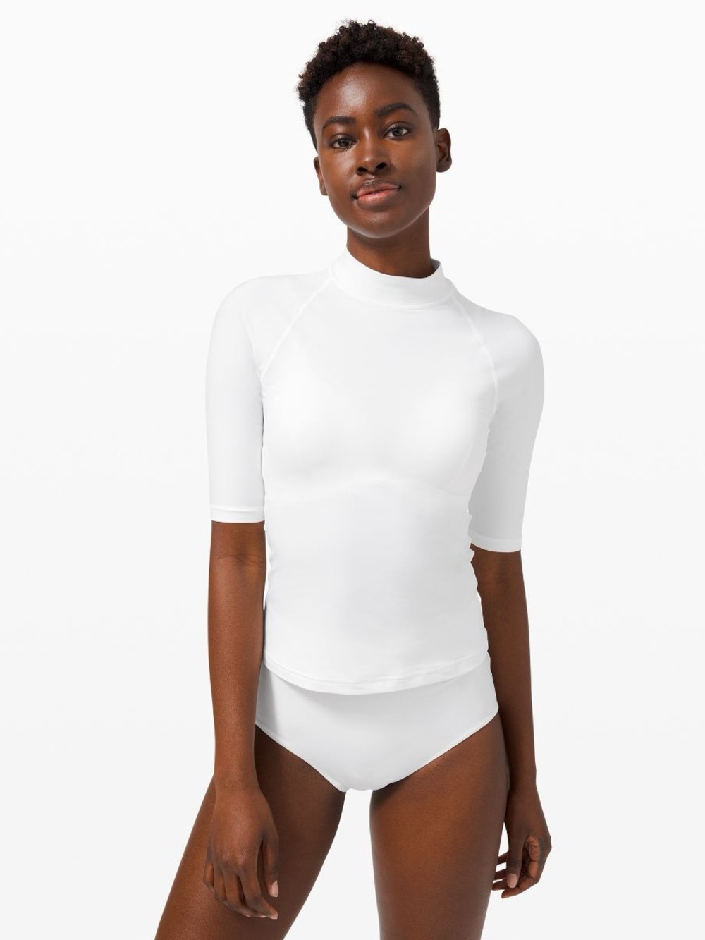 Lululemon Waterside UVP SS Rash Guard White Size S NWT